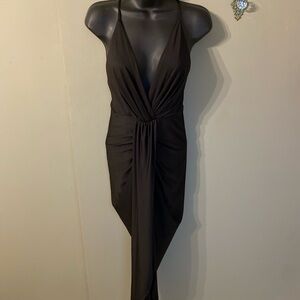 Chic Black Backless Evening Dress